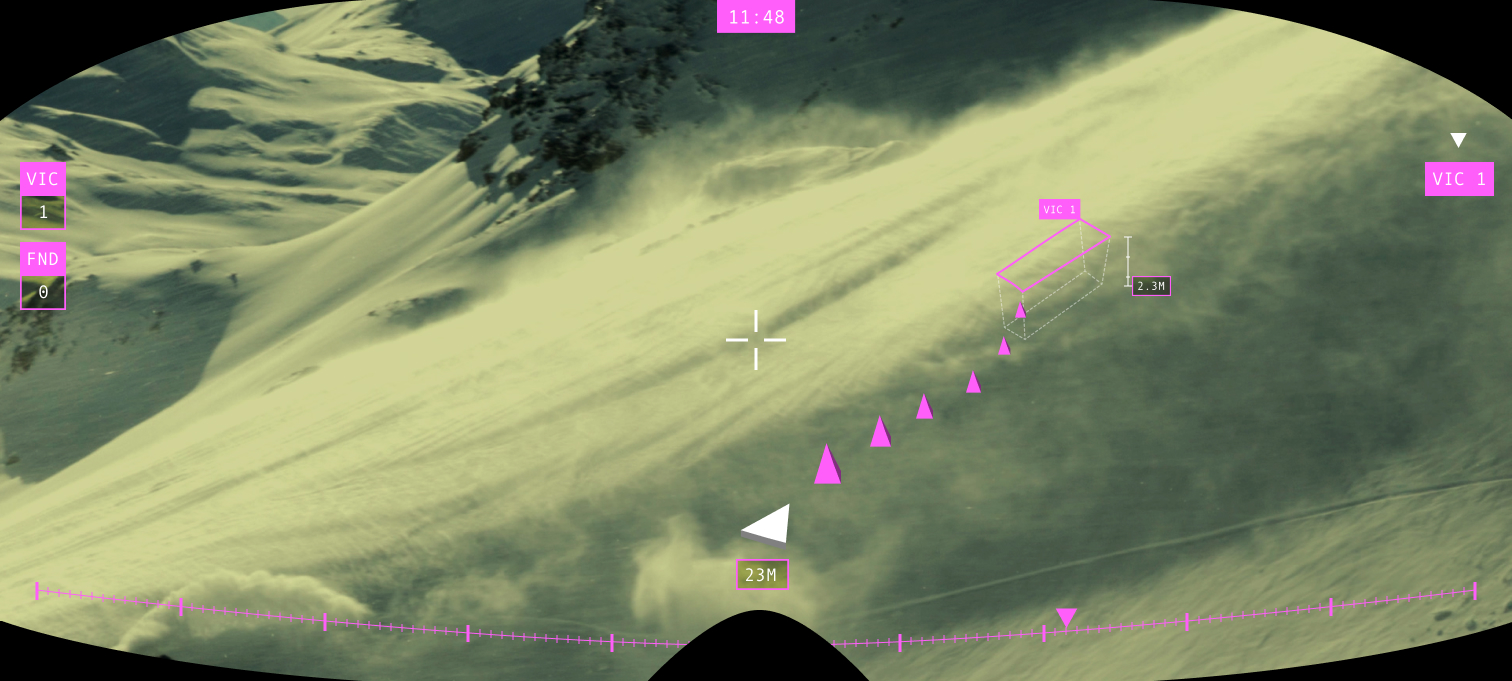 The wayfinding states interface of Avalanche Resque