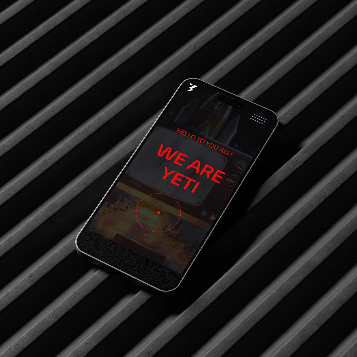 Yeti Motion's about page on an Iphone